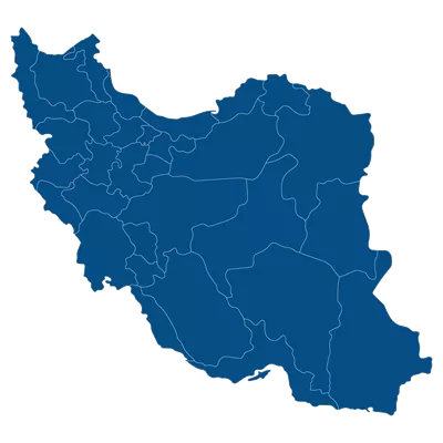 نقشه ایران — مسیر بندرعباس تا اصفهان